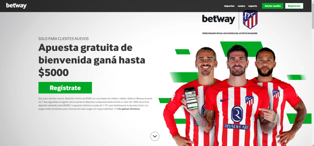 Gana apuestas gratis en Betway